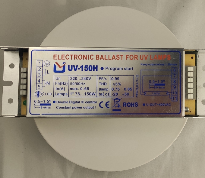 H forma el lastre electrónico de la lámpara germicida para las lámparas ULTRAVIOLETA 150W 5