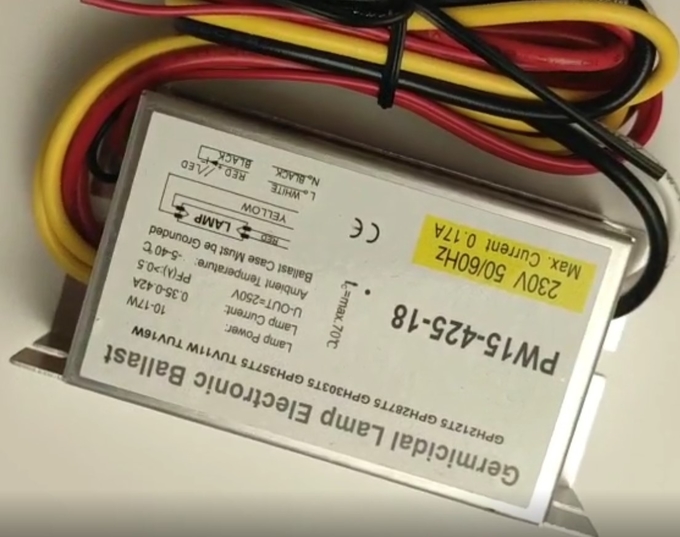 esterilizador UVC electrónico 18w 4 Pin For T5 2 del lastre de la lámpara de 24V DC
