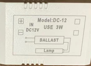 Poder ULTRAVIOLETA del lastre electrónico ULTRAVIOLETA del lastre 12VDC 3W pequeño que mata a las bacterias 3